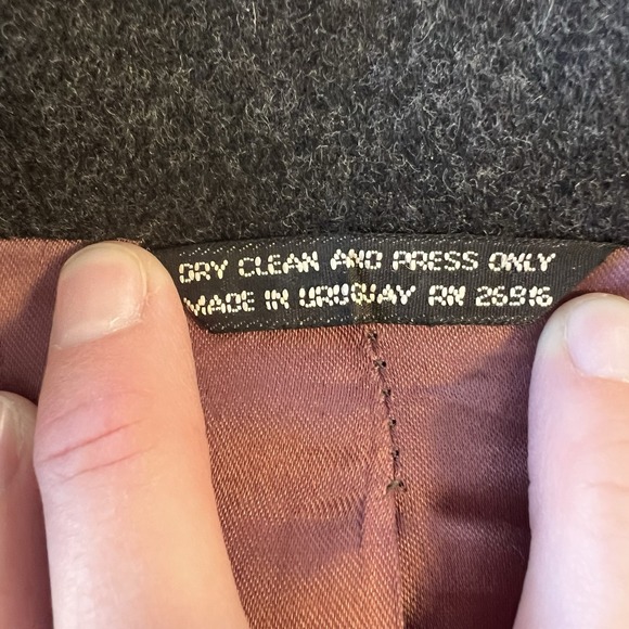 Vintage Di Silvio Cashmere Blend Overcoat Gray Italian Fabric Mens 50R Coat - Picture 5 of 16